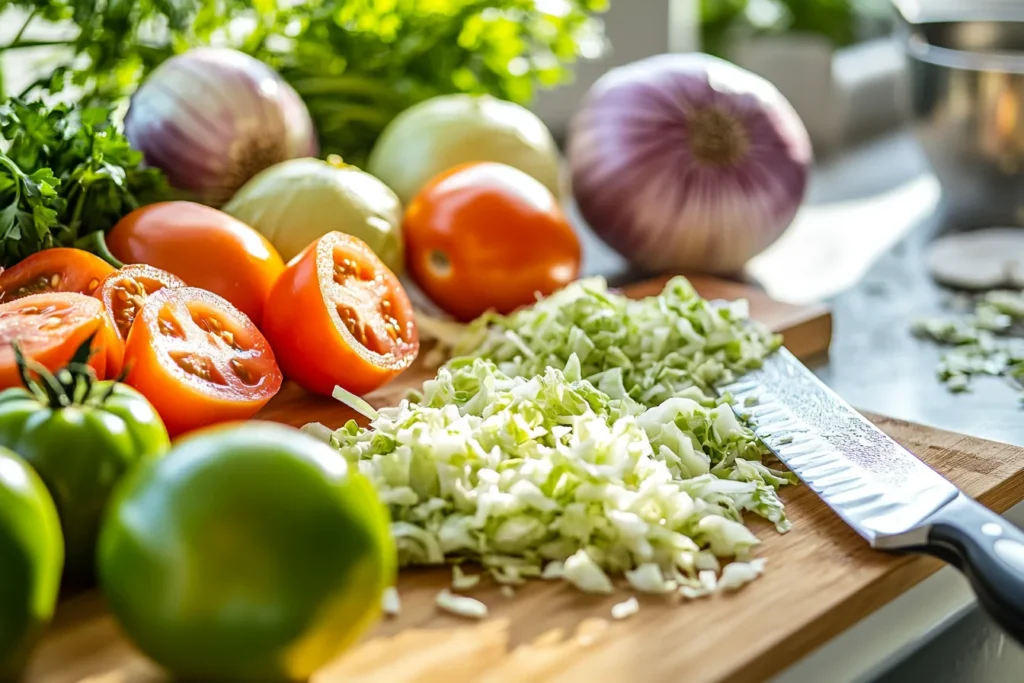 Chopped Vegetables for Chow Chow Relish