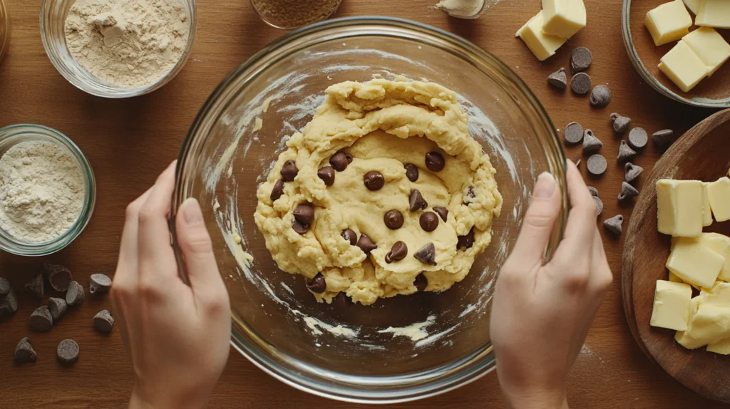 Banana Bread Cookies: A Flavorful Treat You’ll Love Baking 3 Mixing banana bread cookie dough with fresh bananas and other ingredients in a bowl