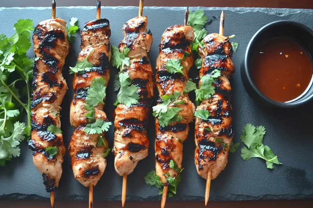 Can You Use Soy Sauce as a Marinade? Tips, Benefits, and Recipes 3 Grilled chicken skewers with soy sauce marinade