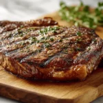 How is chuck steak best cooked with a tender sear on a bright marble surface