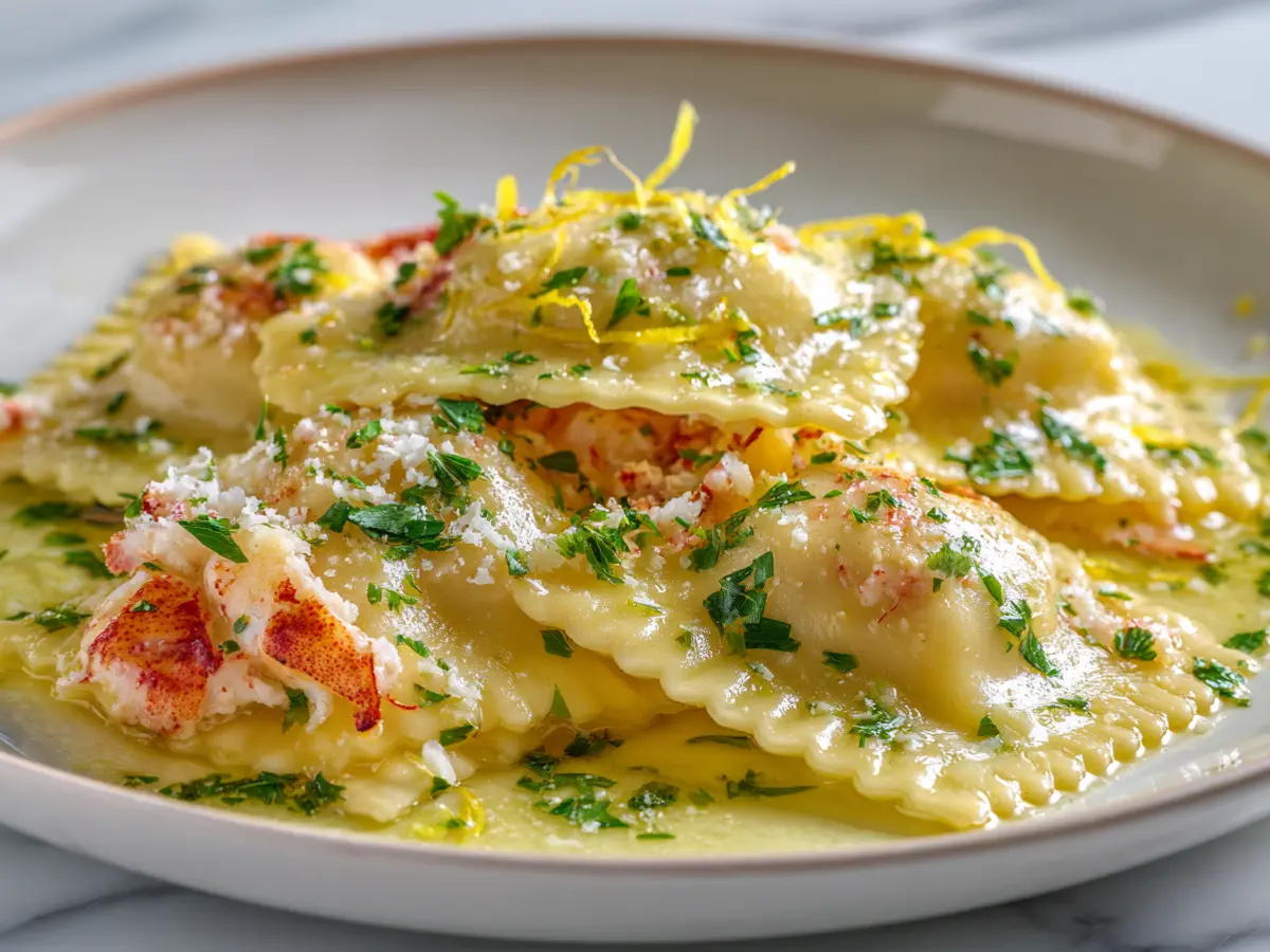 Best sauce for lobster ravioli with silky lemon butter finish