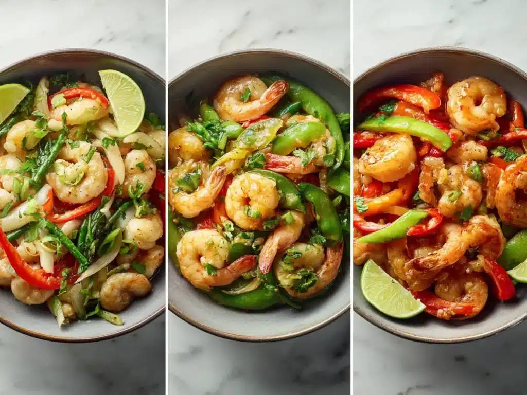 different shrimp stir fry recipe variations with sauces