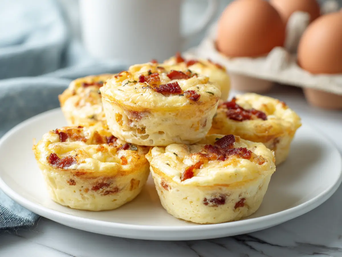 starbucks copycat egg bites served on a plate with creamy texture