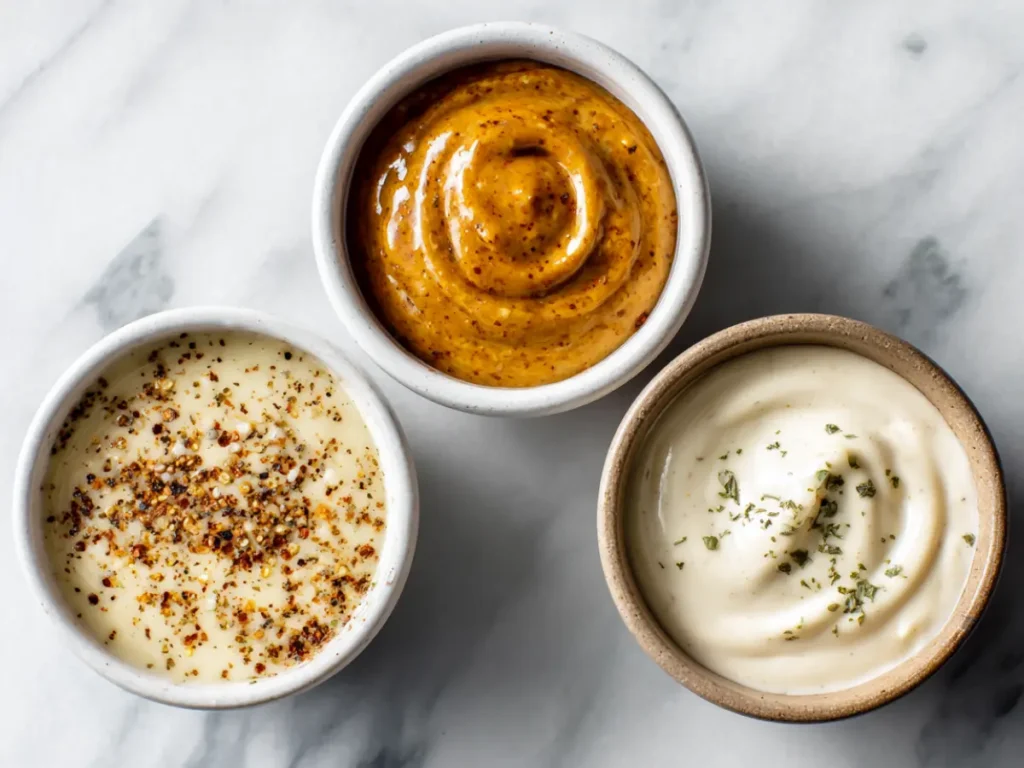 Different versions of hot honey ranch sauce variations