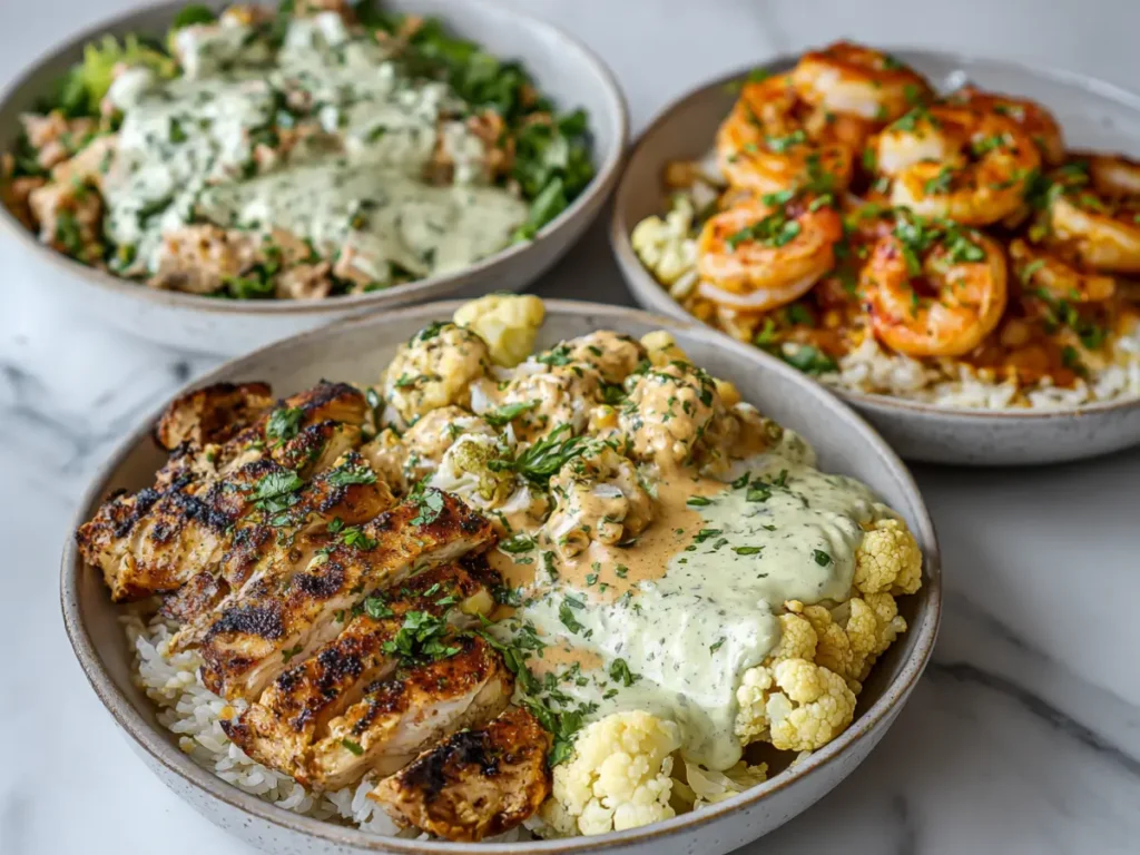 Macro Friendly Sauces: Healthy Flavor Secrets 4 Macro friendly sauces paired with balanced high protein meals