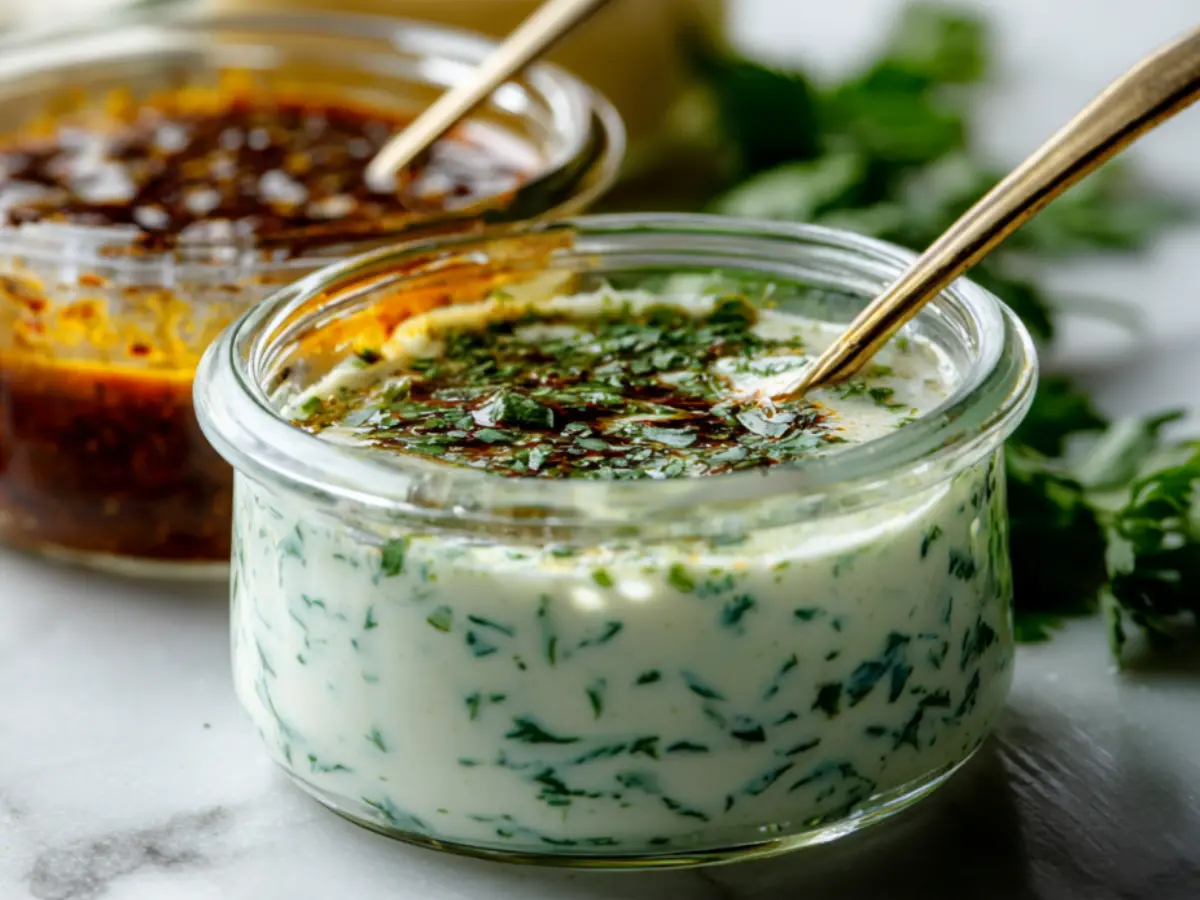 Macro Friendly Sauces: Healthy Flavor Secrets 5 Macro friendly sauces in glass jars