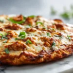 Chicken crust Pizza fresh from the oven